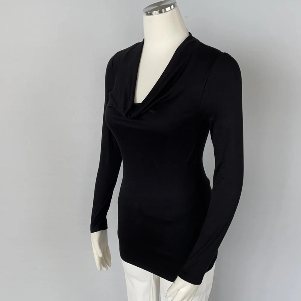 NWT WHBM Draped Neck Jersey Top XXS - Picture 8 of 16